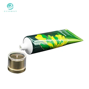 100ml soft plastic cosmetic face wash packaging tube with acrylic cap