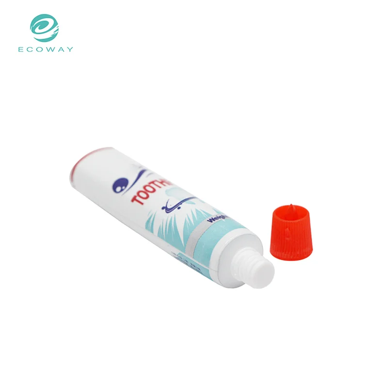 Small Toothpaste Tubes No Mouth Sheet Offset Printing With Non-slip Side Grain Screw Cap Mini Toothpaste Tube