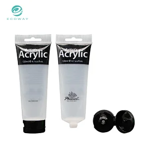 Cream Glue Tube Custom Orifice Transparent Plastic Art Paint Tube