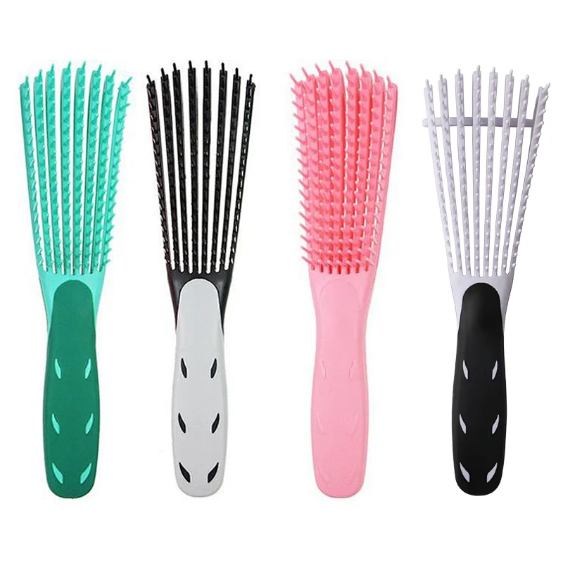 Hot sales girls  detangling hair brush afro combs and brushes sets custom logo for women