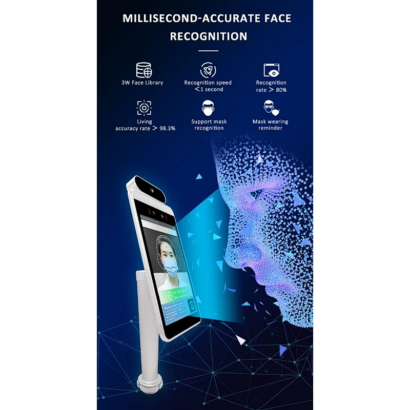 Human Body Measurement Thermal Detection Face Recognition Camera With Temperature Sensor