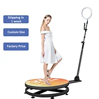 Portable Cheap Inflatable Automatic Magic Selfie Mirror Ring Light LED Frame Photobooth 360 Degree Photo Booth