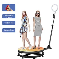 Dropshipping New 360 photo booth machine portable selfie platform spin 360 degree photo booth with rotating stand