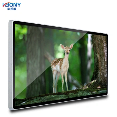 Horizontal wall mounted touch screen for monitor multi function table