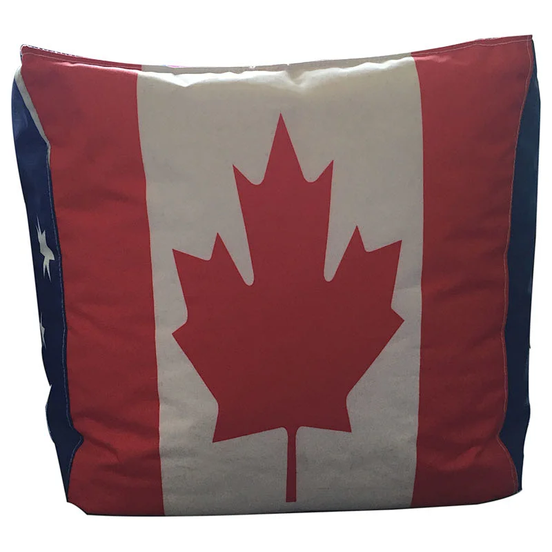 Printed oxford waterproof square ottomab bean bag chair