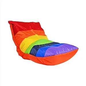 Rainbow used recliners living room single sofa lounge bean bag