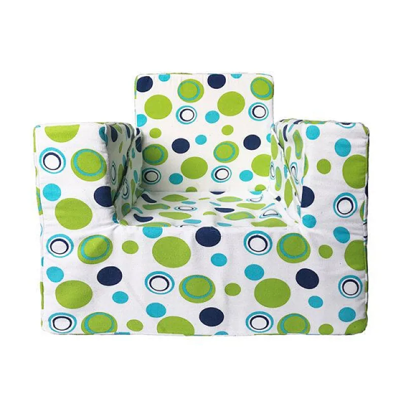 Folding Kid Sofa Bed Foam Single Sofa Chair With color Polka Dots