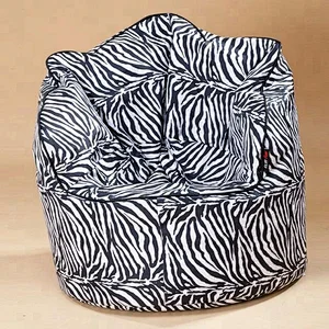 Bean bag seat with armrest zebra print bean bag chair bulk