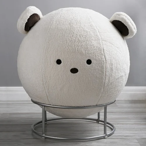 Balance exercise Faux Fur Yoga Ball chair cover