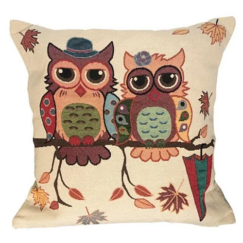 Printed Linen Dimity Custom Home Pillow Cushion For Car Or Seat