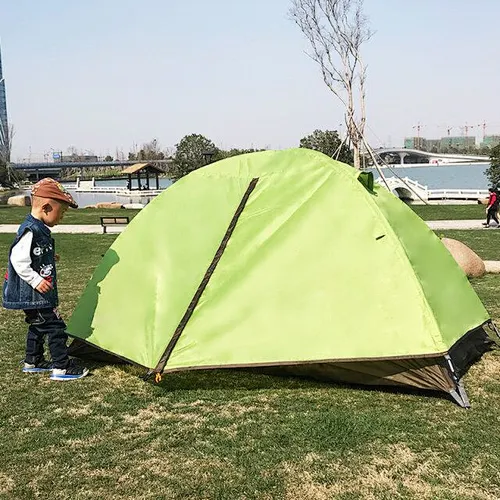 Outdoor large waterproof camping tent with sunshade net