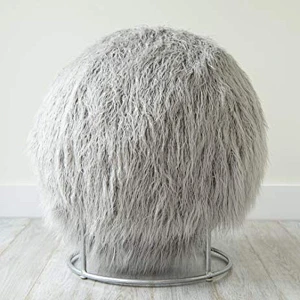 Balance exercise Faux Fur Yoga Ball chair cover