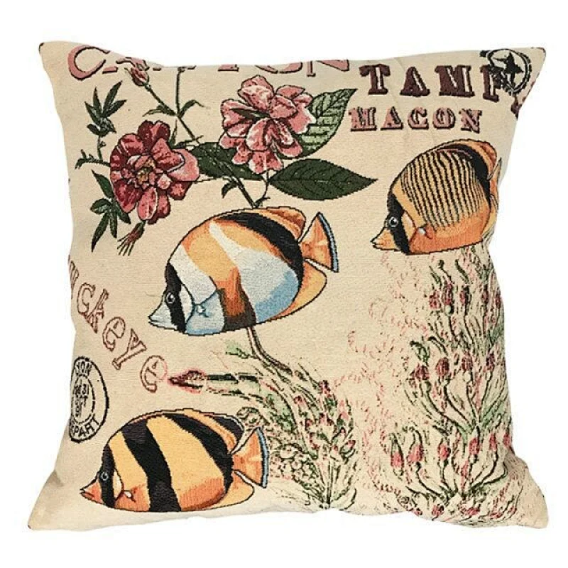 Printed Linen Dimity Custom Home Pillow Cushion For Car Or Seat
