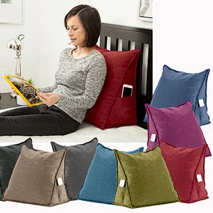 Reading in bed back support wedge pillow rest cushion