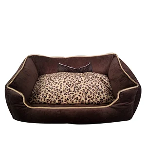 Wholesale Cotton Luxury Pet Bed For Dog With Paw Print Memory Foam Food Mat