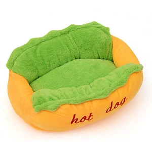 Hot dog design cute pet bed for cat and dog