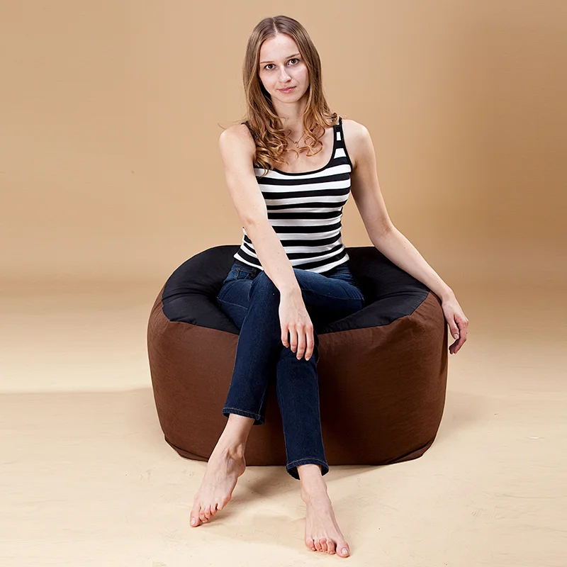 Many years factory Spandex  soft square stool bean bag