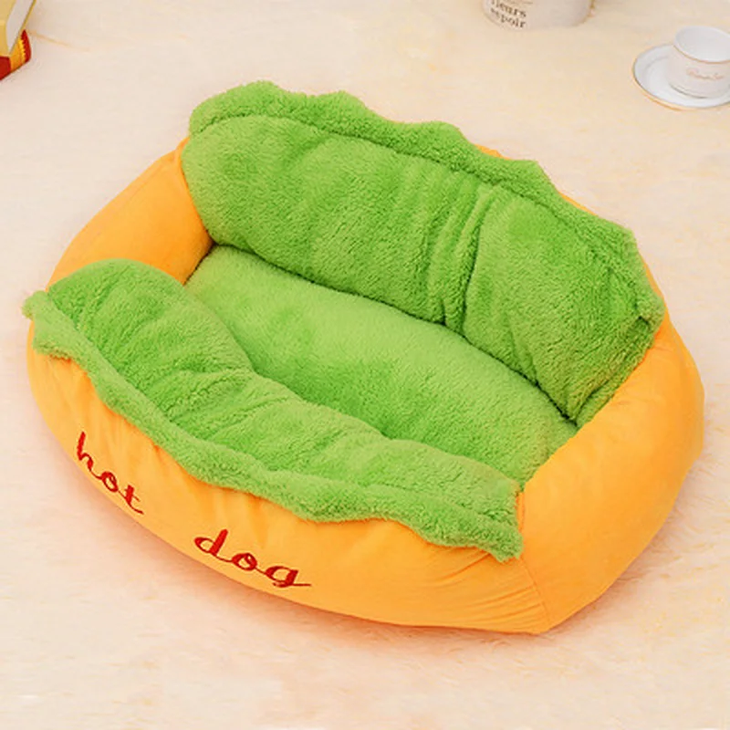 Hot dog design cute pet bed for cat and dog