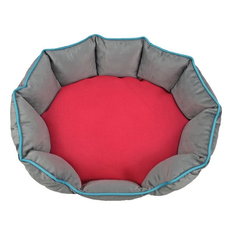 Factory cheap waterproof pet bed round shape warm cat dog bed