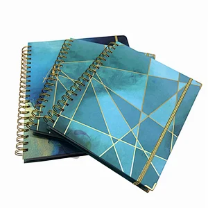 High Quality wire o Leather Notebook Printing With Bookmark