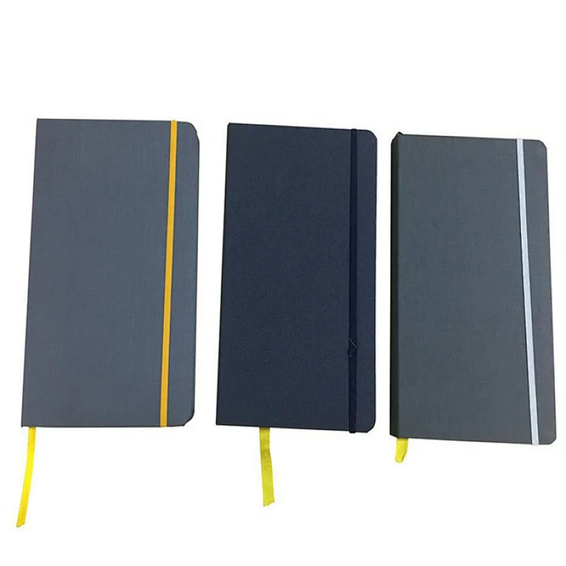 Fabric Linen Black Journal Printing Custom A4 A5 Note Books Hardcover Dot Grid Planner Printing