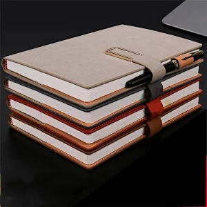 Customized student school high quality leather excise book note book organizer journal notebook