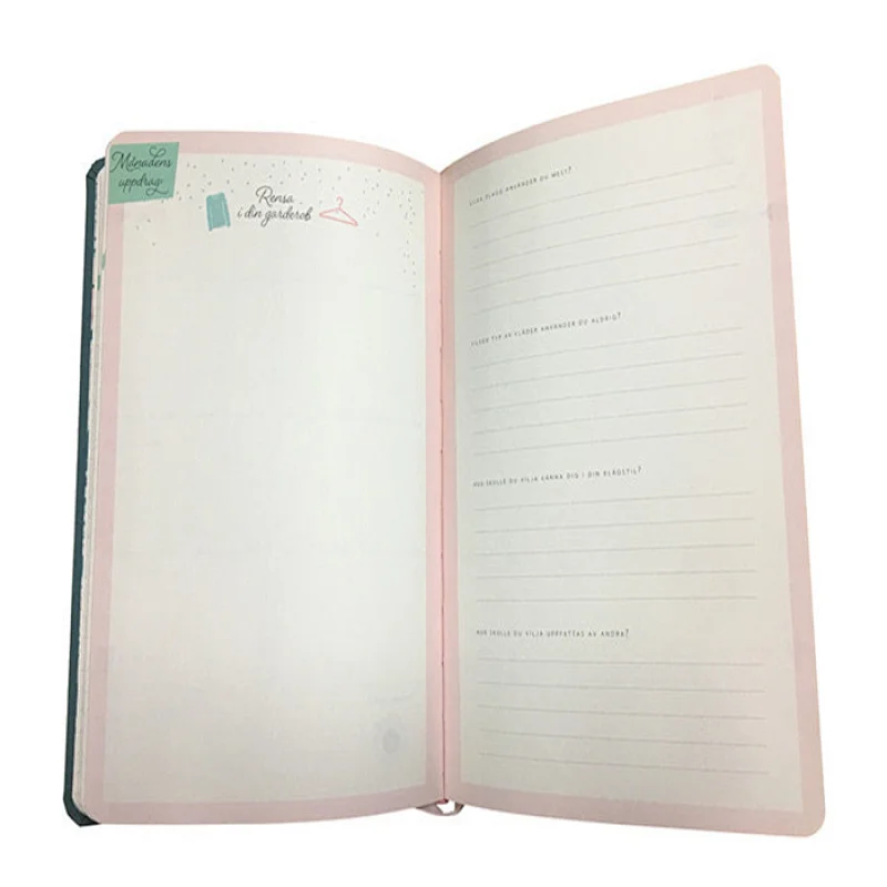 Fabric Linen Black Journal Printing Custom A4 A5 Note Books Hardcover Dot Grid Planner Printing
