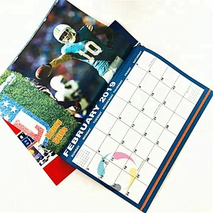 saddle stitch China fast delivery cheap wall calendar printing