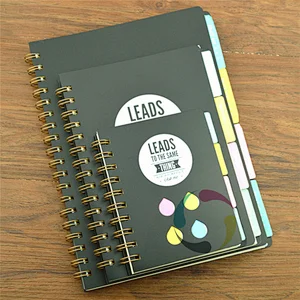 a4 a5 personalized spiral bound or wiro bound note book printing