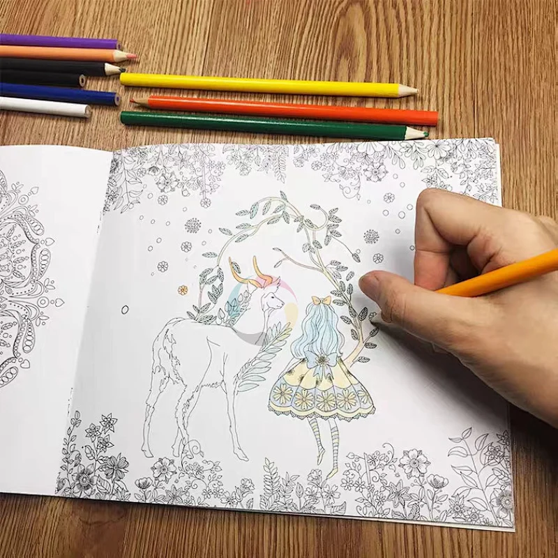 Print Adult Coloring Book Round Colouring Children Drawing Book Printing Painting Note Book For Kids And Adult