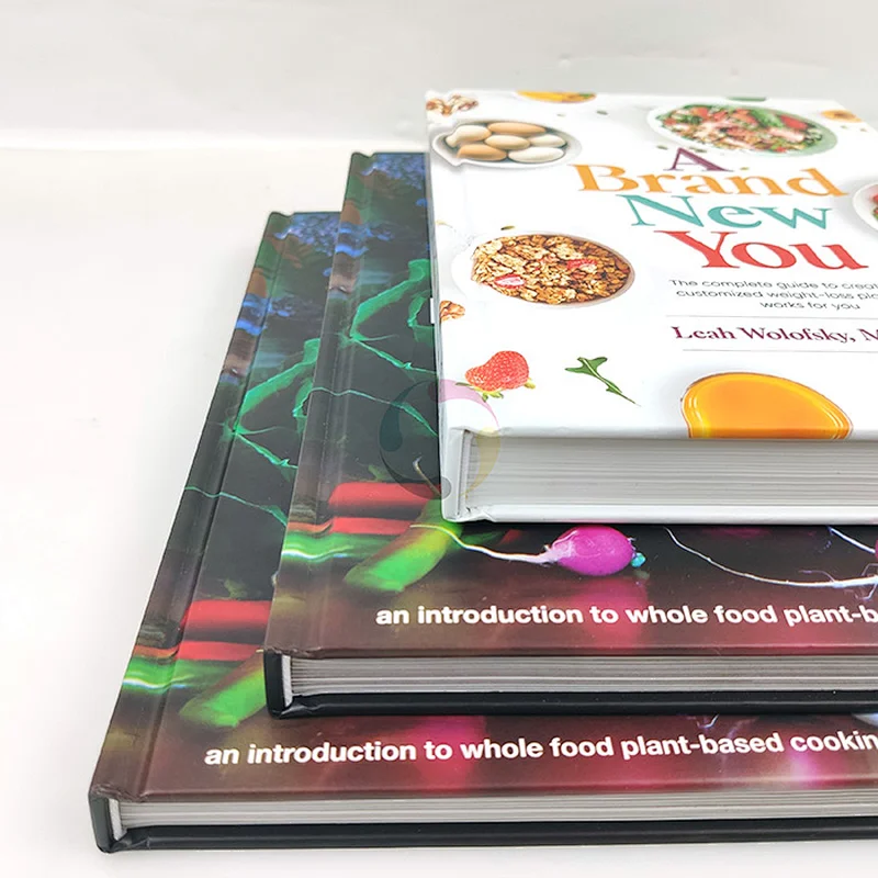 China Custom Printing Hot Selling Hardcover Cook Book Printing Recipe Book Printing and Binding Side Sewing