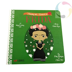 Round Color Children Book Words Learning Cardboard Books Custom Printing For Kids Board Book