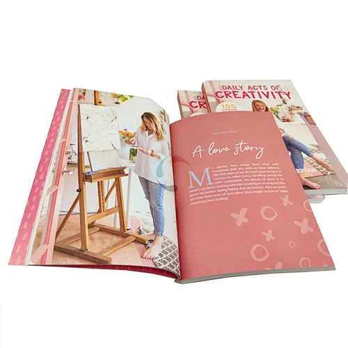 Round Color Professional High Quality Factory Softcover Book Printing Paperback Bound Book Printing Active Books Printing