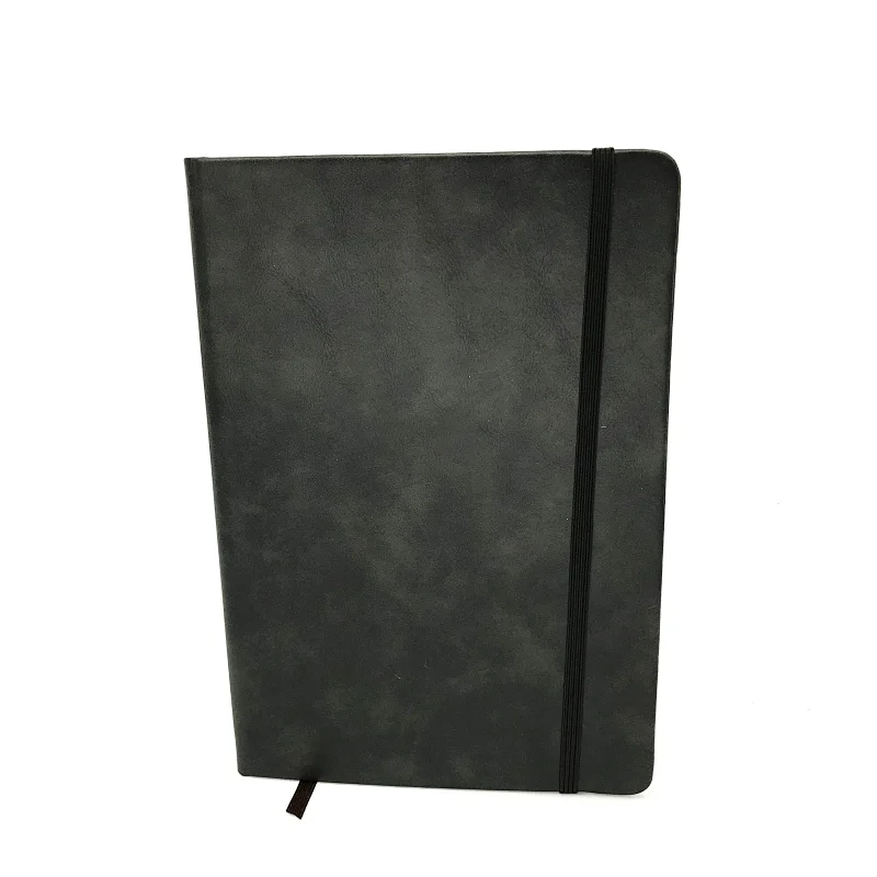 Wholesale elastic band hard cover custom logo pu leather journal notebook