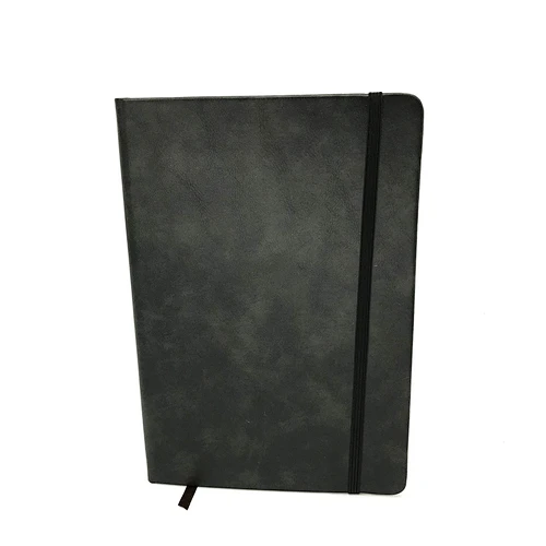 Wholesale elastic band hard cover custom logo pu leather journal notebook