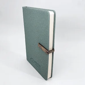 Professional manufacture portable agenda notebook with gold buckle