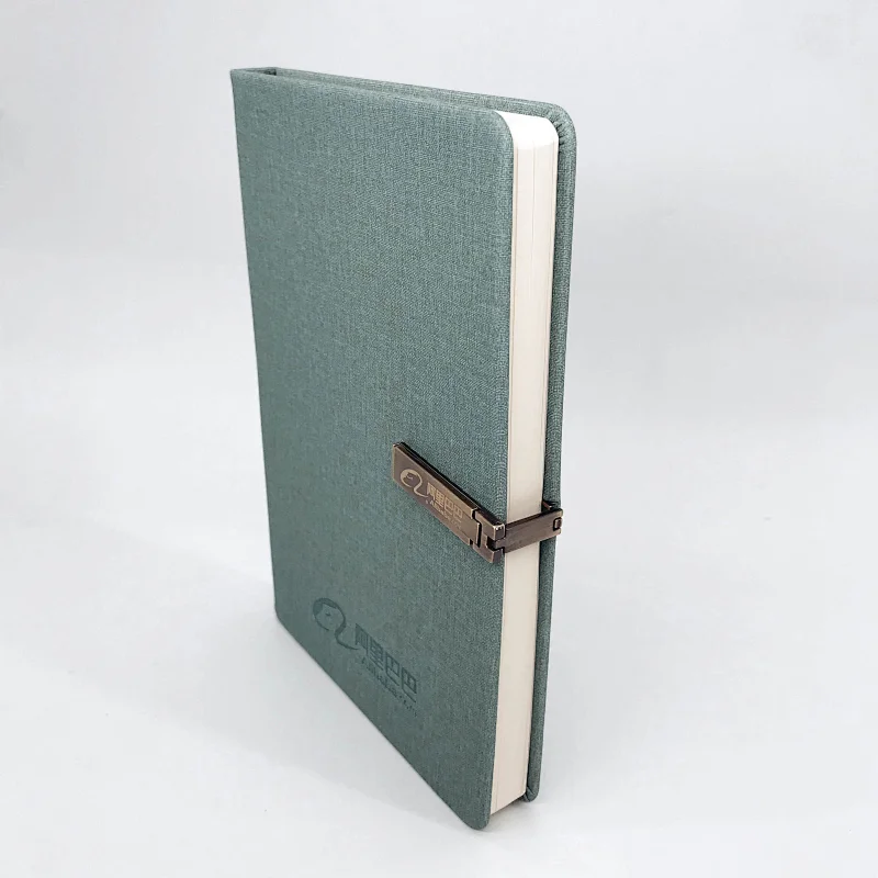 Professional manufacture portable agenda notebook with gold buckle