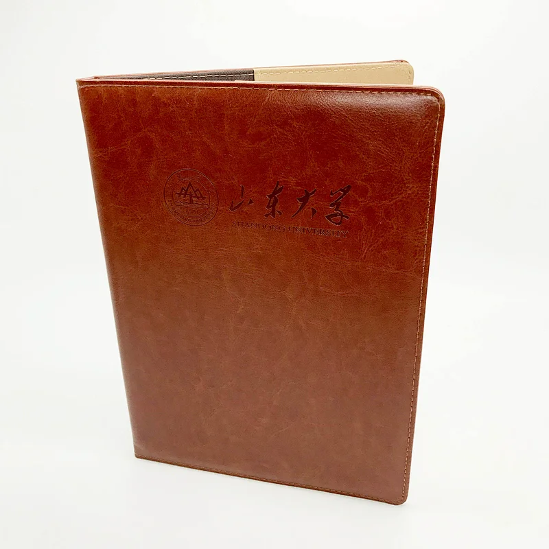 Leather executive embossed notebook