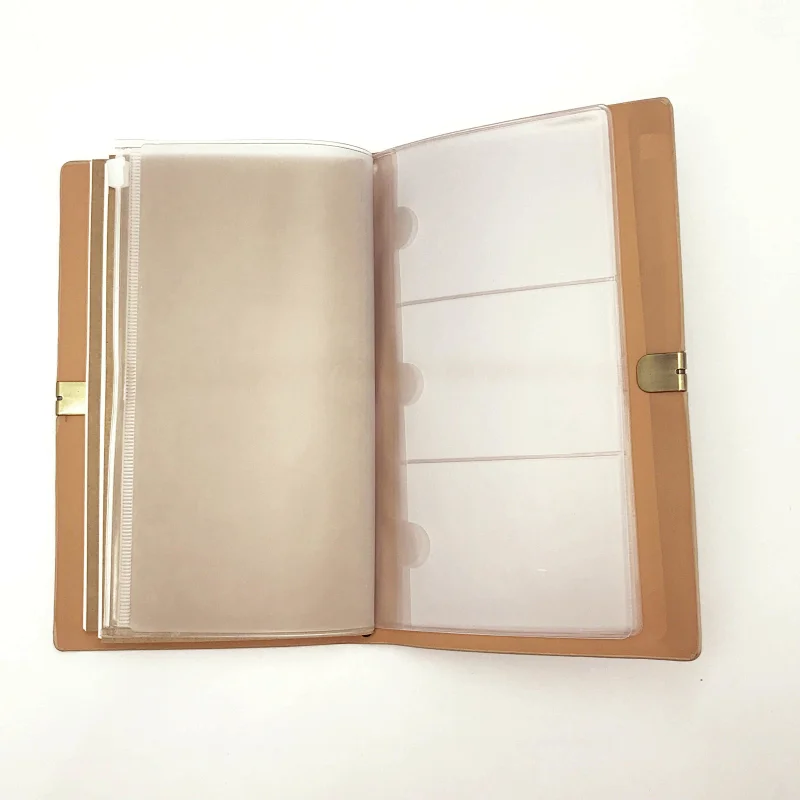 PU leather eco friendly handmade diary planner journal notebook with wire buckle