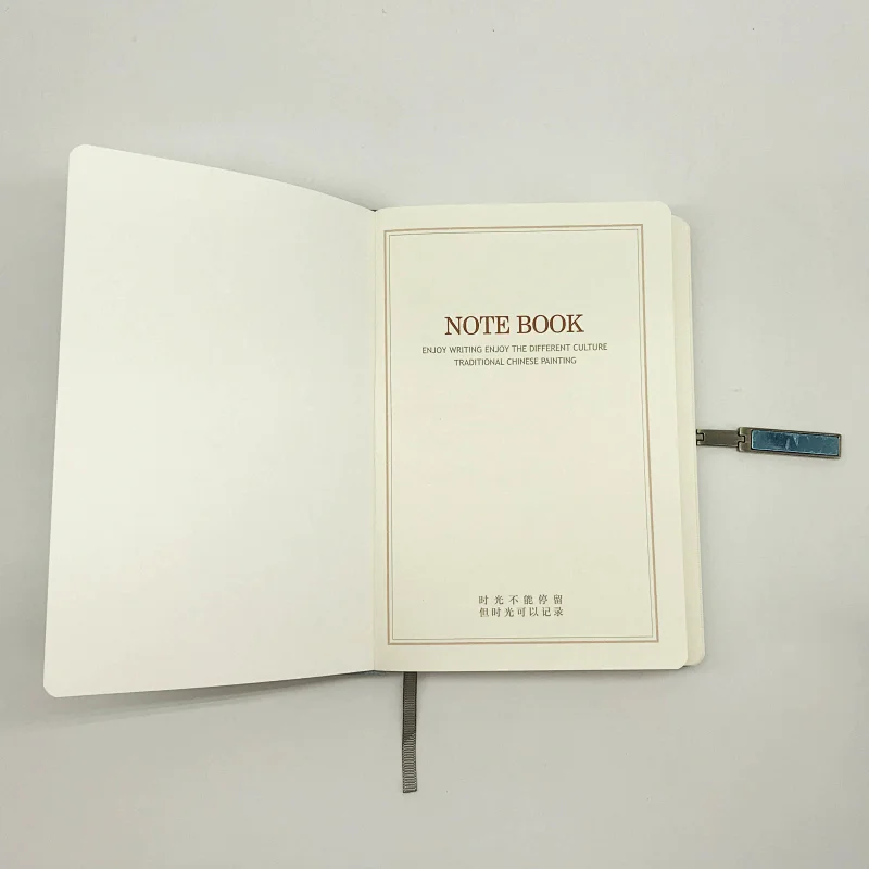 Professional manufacture portable agenda notebook with gold buckle