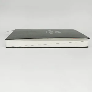 High quality leather cover embossing gold hot stamping printing custom agenda planner