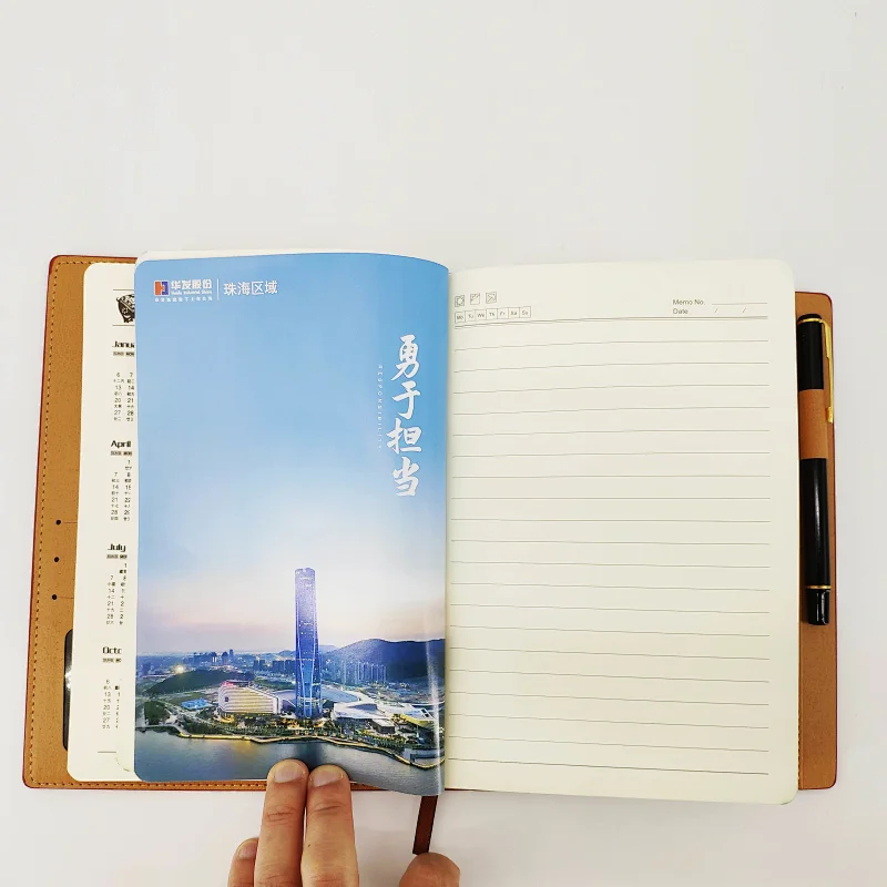 Wholesale fsc custom printing a5 size vintage hardcover notebook