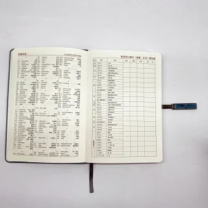 Professional manufacture portable agenda notebook with gold buckle