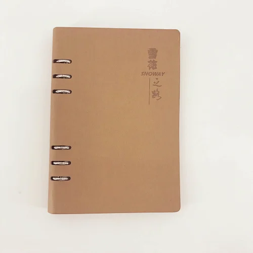 Custom design PU leather spiral notebook blank pages blank book