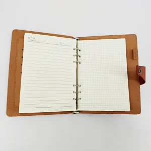 Custom printing top quality spiral ring notebook with card holder