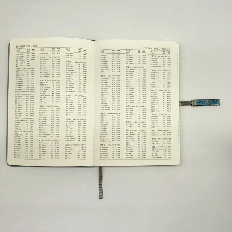 Professional manufacture portable agenda notebook with gold buckle