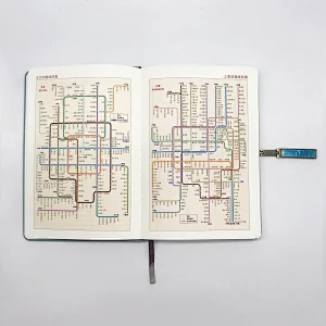 Professional manufacture portable agenda notebook with gold buckle