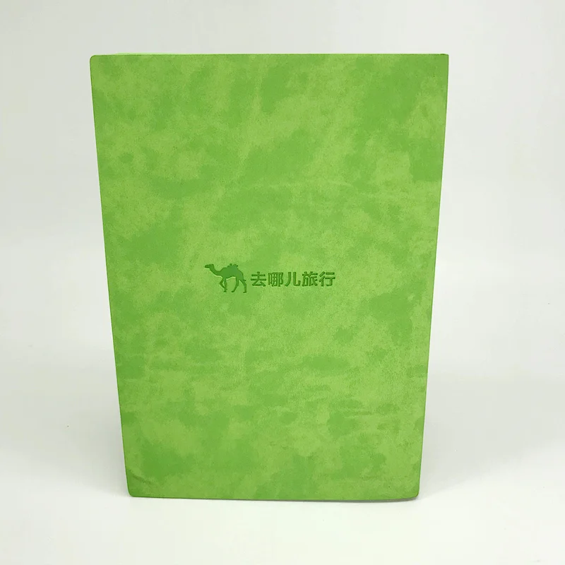 Customized design fairytale embossed logo a5 PU leather notebook