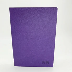 Custom a4/a5/a6 size minimalist style blank inner paper pure pu cover notebook