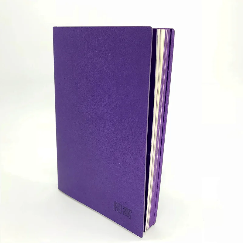 Custom a4/a5/a6 size minimalist style blank inner paper pure pu cover notebook